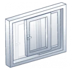 Ventanas y puertas de PVC modelo corredera elevadora