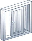 Ventanas y puertas de PVC modelo corredera tradicional