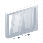 Ventanas y puertas de PVC modelo corredera slide