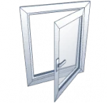 Ventanas de PVC modelo abatible vertical